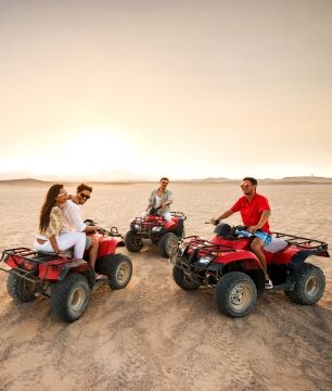 Home morning desert safari with quad bike